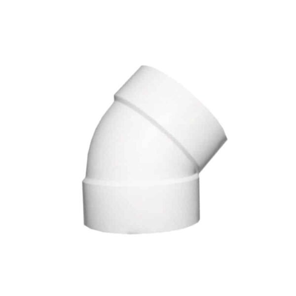 COUDE PETIT RAYON EN PVC D'ASPIRATION Ø51MM/45º