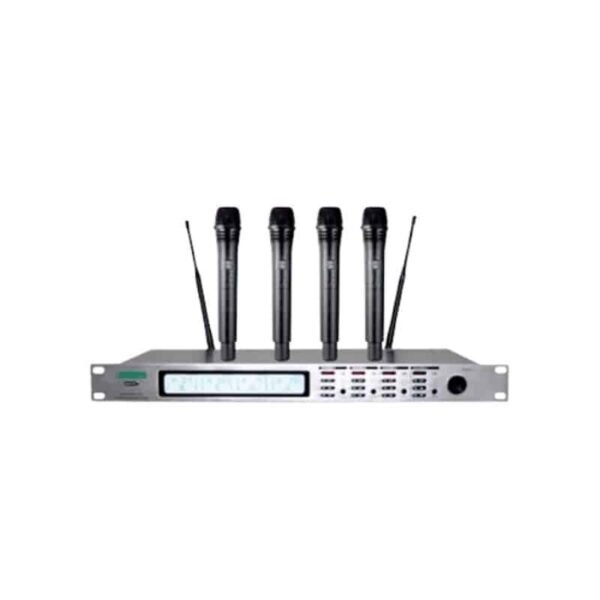 Microphones sans fil à 4 poignées UHF