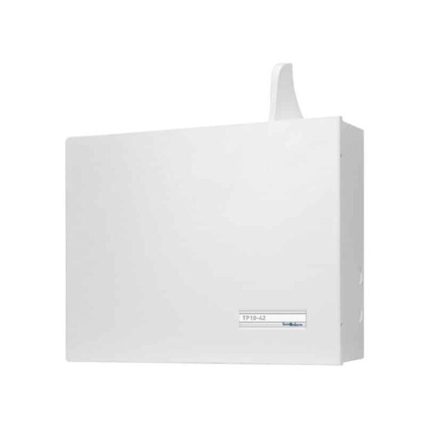 Centrale d'alarme 10 à 42 zones filaires/radio, interface téléphonique RTC intégrée