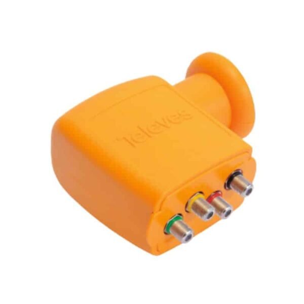 LNB Offset 4 sorties: HH-VH-HB-VB G60dB, orange