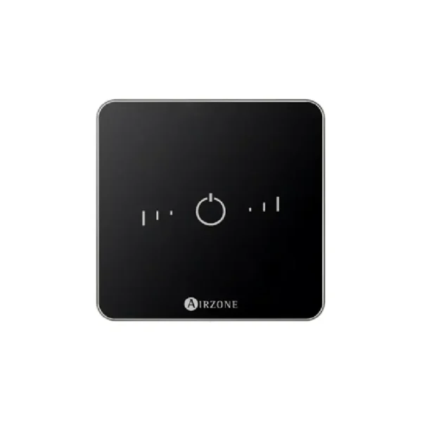 Thermostat filaire simplifié Airzone Radiant365 Lite Noir – contrôle de zone capacitif acier verre