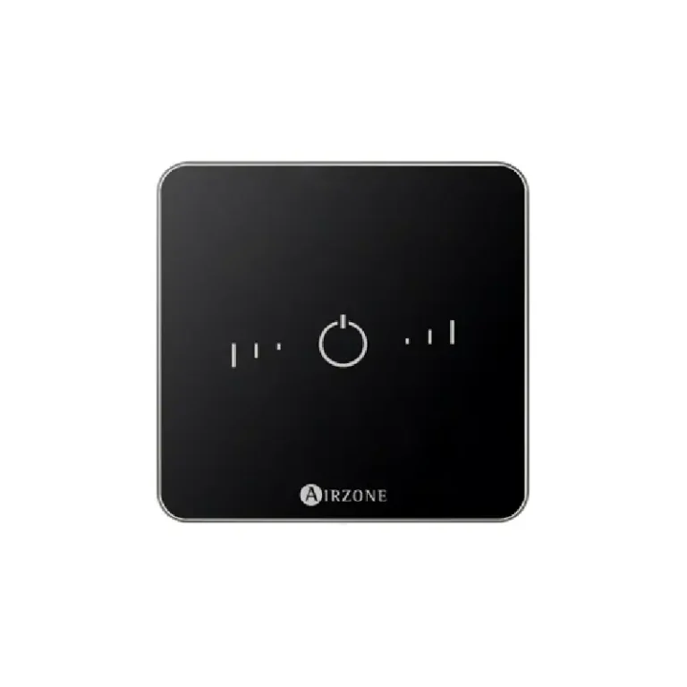 Thermostat filaire simplifié Airzone Radiant365 Lite Noir – contrôle de zone capacitif acier verre