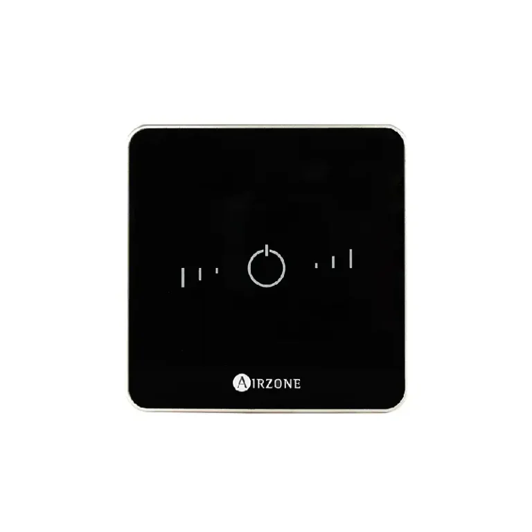 Thermostat filaire Airzone Flexa 3 Lite finition acier et verre pour régulation de zone