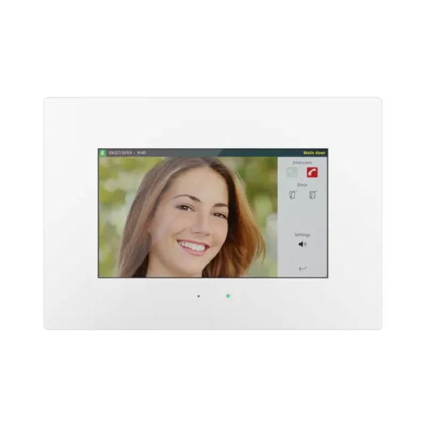 Écran tactile KNX 7 pouces Iddero HC3 Glass Blanc – interface TFT capacitive 512 pages domotique