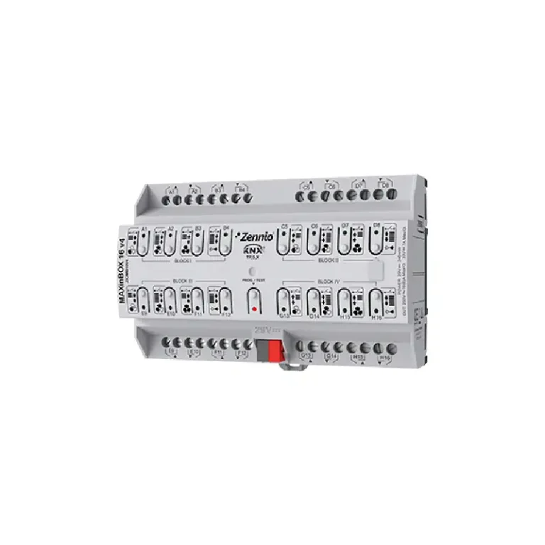 Actionneur multifonction KNX Secure 16 sorties 16A rail DIN Zennio MAXINBOX 16 V4