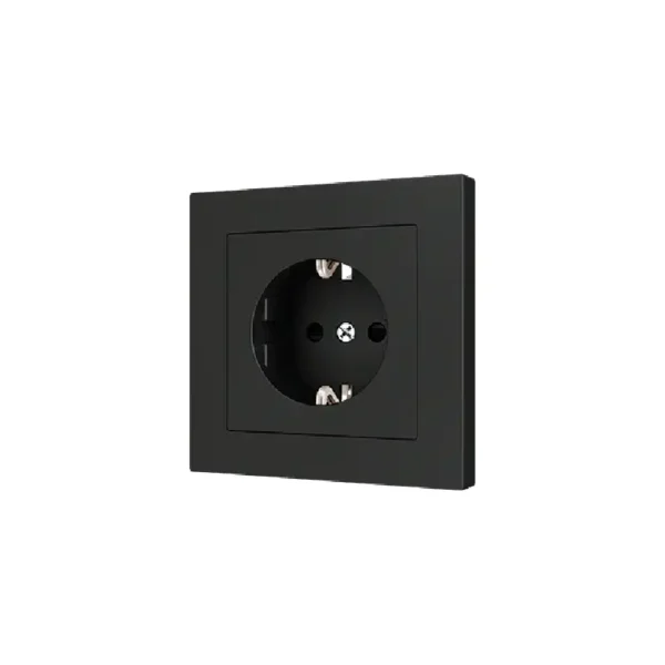 Prise Schuko encastrable type F 16A 250V Zennio ZS55 55x55 mm avec obturateur sécurité enfants