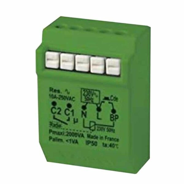 MICROMUDULE ENCASTRABLE RADIO 2000W POUR TELERUPTEUR TEMPORISABLE YOKIS
