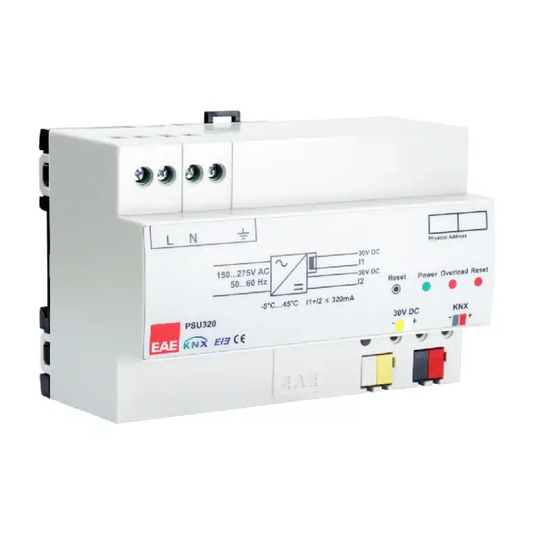 Alimentation bus KNX 320mA EAE PS320A – double sortie 30V DC SELV protection surcharge