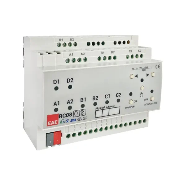 Contrôleur de salle KNX EAE RC 0808 – gestion lumière, stores et ventilo-convecteur