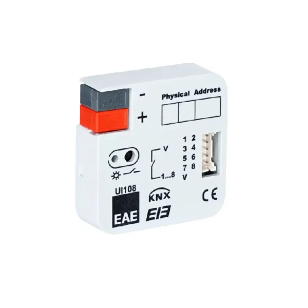 Interface universelle KNX EAE UI108 – conversion interrupteurs conventionnels 8 canaux entrée