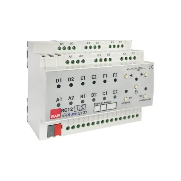 Contrôleur de salle KNX EAE RC 1212 S-KNX MC – gestion lumière, volets et ventilation (réf. 48209)